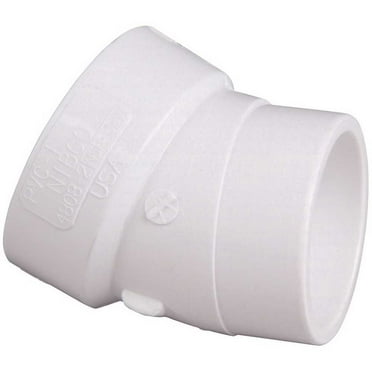 NIBCO C48082HD2 2 in. PVC DWV 22-1/2-Degree Hub x Spigot Street Elbow Fitting