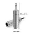 thumbnail image 1 of tredstone Headphone Adapter 6.35 mm Male to 3.5 mm FemaleWear-resistant Jack Converter Stereo Dual Channel Audio Plug Gold Plating Process 3.5to6.5 Sliver, 1 of 5
