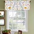 thumbnail image 3 of Botanical Wildflowers Curtain Valances for Windows, Kitchen Valance Window Treatments Panel 2 Pack, Spring Pastoral Flowers Rod Pocket Short Curtains for Bathroom Bedroom 42 x 18 Inch, 3 of 8