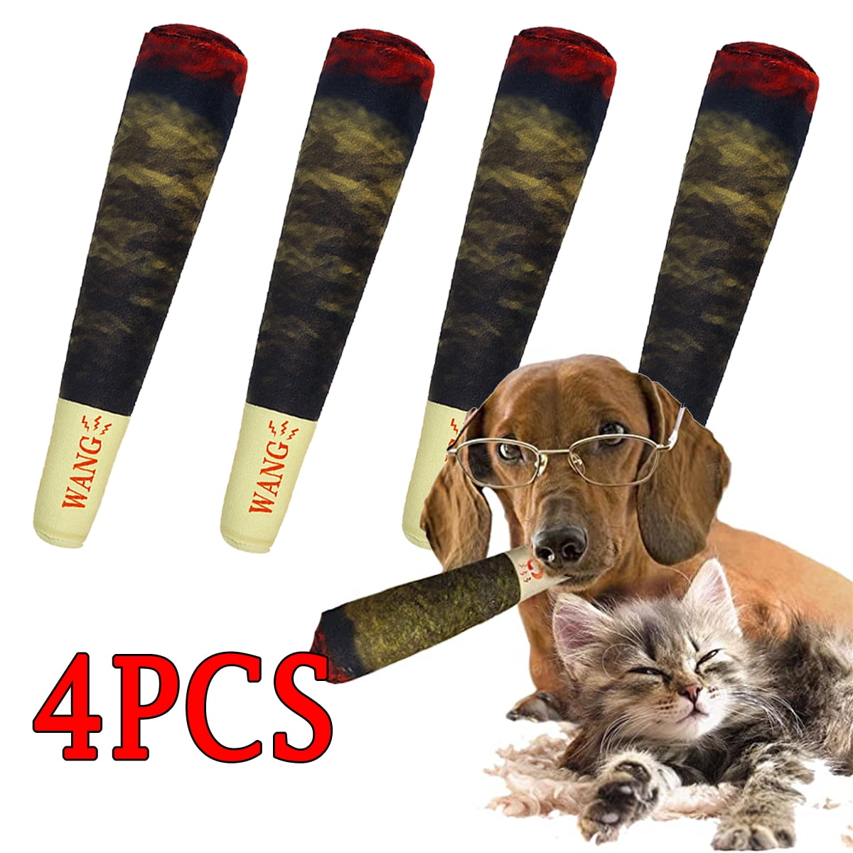 4PCS Funny Dog Toys Chew Toy for Medium Small Large Dogs Cool Dog