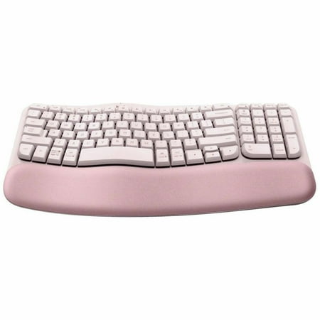 Logitech - Wave Keys Ergonomic Wireless Keyboard for Windows/Mac with Integrated Palm-rest - Rose