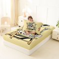 thumbnail image 4 of Manfei Gothic Spider Web Print Twin Fitted Sheet,Vintage Halloween Pumpkin Lantern Bedding,2-Piece,1 Fitted Sheet and 1 Pillowcase, 4 of 6