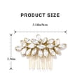 thumbnail image 3 of Crystal Bridal Hair Comb Gold Wedding Hair Piece Rhinestone Bride Hair Accessories for Women and Girls, 3 of 4