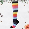 thumbnail image 1 of TINZ Chaussettes d'Exercice Élastiques Chaussettes de Course Chaussettes de Compression Bas Jacquard Chaussettes Mollet Dentelle Porte-Jarretelles Bas Cuisse Haute, 1 of 3