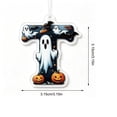 thumbnail image 3 of 26 Halloween Ghost Alphabet Ornaments,A-Z Letter Halloween Ghost Acrylic Hanging Ornaments,Mini 2D Flat Hanging Decorations for Christmas Tree Party Gifts, 3 of 7