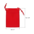 thumbnail image 2 of Uxcell 20 piezas Bolsas de Terciopelo con Cuerdas 2 x 2.8 Pulgadas Bolsas de Regalo para Joyería, Rojo, 2 of 7