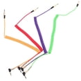 thumbnail image 1 of 4pcs 3.5mm Audio Cable Male To Male Aux Cable Angled Stereo Coiled Audio Cable Random Color, 1 of 4
