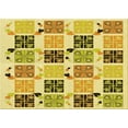 thumbnail image 1 of Ahgly Company Indoor Rectangle Patterned Dark Bisque Brown Area Rugs, 4' x 6', 1 of 6