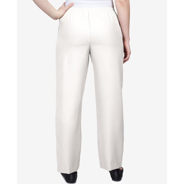 Alfred Dunner Women's Petite Short Pant - White, 10P, 27 Inch Inseam