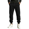 thumbnail image 3 of Mens Solid Jogger Sweatpants Elastic Drawstring Waist Cuffed Ankle Sweat Pants with Pockets for Workout, 3 of 6