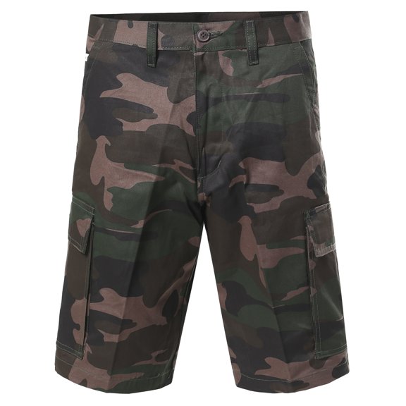 FashionOutfit Men's 100% Cotton Casual Cargo Shorts