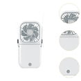 thumbnail image 2 of Ventilador de cuello, ventilador de escritorio, refrigeración plegable, 3 engranajes ajustables, ventilador portátil de velocidad, ventilador de mano, 2 of 8