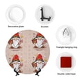 thumbnail image 4 of Yiaed Christmas Gnome star Print Bone China Decorative Plate Ceramic Dinner Plates Art Crafts with Display Stand-6in, 4 of 6