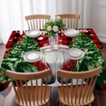 thumbnail image 3 of Red Plaid Christmas Table Cloth Waterproof Tablecloths, Gnomes Xmas Tree Snowflake Winter Tablecloth Dining Table Cover for Kitchen Party Tabletop Outdoor, Rectangle Tablecloth 60x102 Inch, 3 of 9