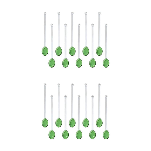 Yuarrent 10x Glass Teaspoons Dishwasher Safe Stirring Spoon for Stirring Coffee Bar Type6