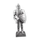 thumbnail image 5 of Figura decorativa de caballero medieval de metal, coleccionable, de 15,7 pulgadas de alto. Plateado, 5 of 9