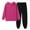 Hot Pink, variant on KAUOD Youth Kids Cotton Hoodies Set 2 Piece Loose Fit Pullover Sweatshirts Joggers Pants Outfits Boys Girls Sweatpants Clothes