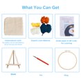 thumbnail image 2 of DIY Embroidery Material Kit Poke Embroidery Set Handmade Gift Decorative C-ross Stitch Rubbing with Hoops Circle R-ing Set Starter Kit(Includes pen and stand), 2 of 8