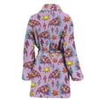 thumbnail image 2 of Psychedelic Pizza Pattern Women Bathrobe One Size Univeral Fits, Psychedelic Fashion Lightweight Plush Fleece Long Robe For Women, 2 of 3