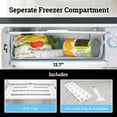thumbnail image 2 of Igloo 3.2 cu ft Mini Refrigerator, Single Door Mini Fridge With Freezer with 8-Can Dispenser, Platinum, 2 of 9