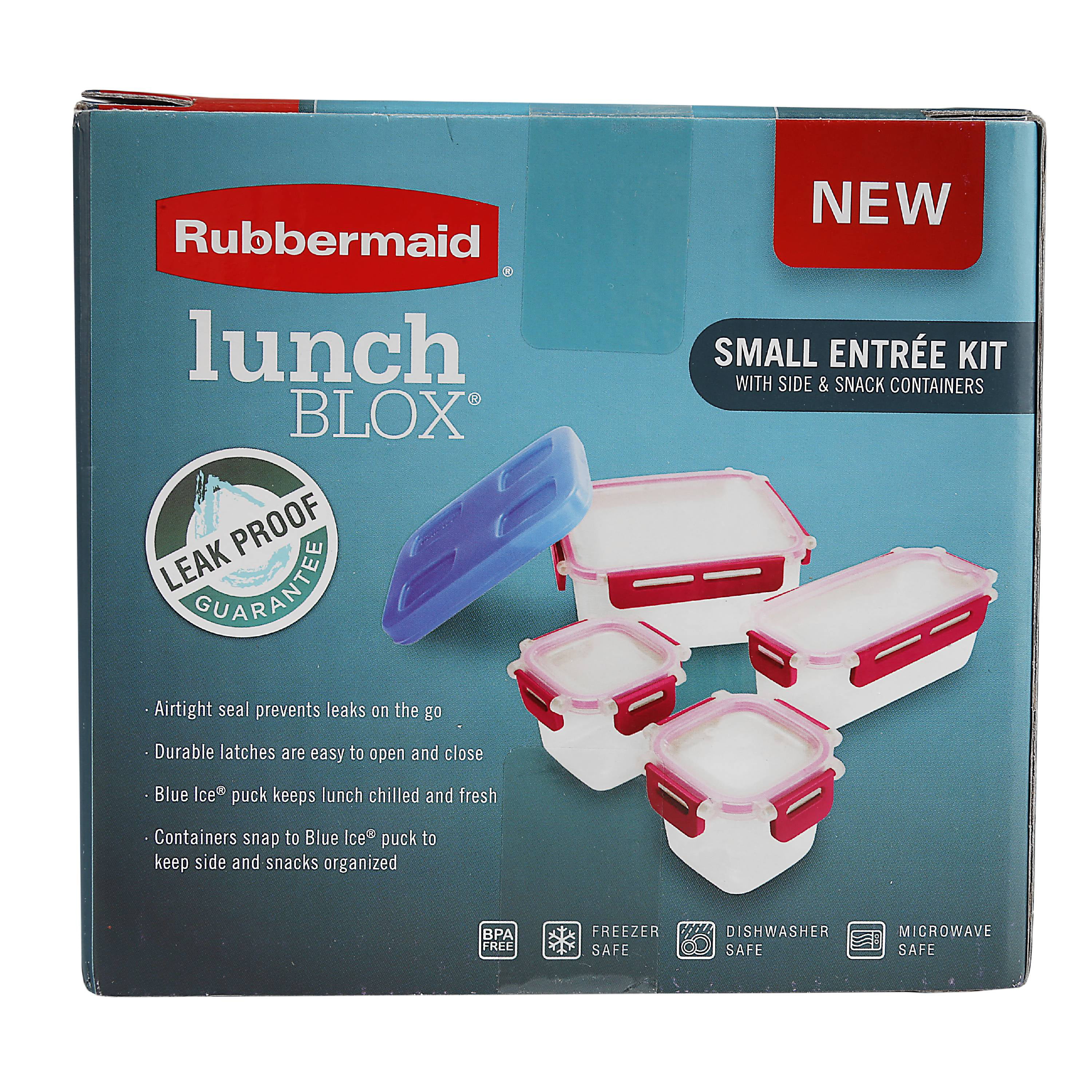Rubbermaid LunchBlox Leak-Proof Snack Pack Lunch Containers, Blue