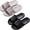 Black+Grey, variant on 2Pack Non-Slip Bathroom Slide Sandals for Men - Quick Drying Striped EVA Slippers - Indoor Shower & Home Use Shoes