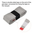 thumbnail image 5 of Uxcell 43.3" Absorb Sweat Non-Slip PU Tennis Racket Overgrip Tape Wraps Grey 12 Pack, 5 of 6