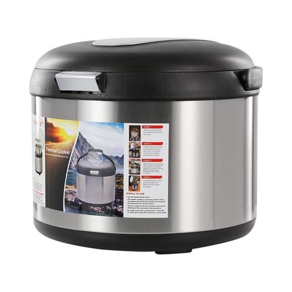 Tayama TXM-50CFR 5 qt. Energy-Saving Thermal Cooker, Stainless Steel