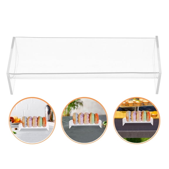 LOLIPPYY Elegant Clear Acrylic Macaron Display Tray for Party Serving Cookies and Desserts
