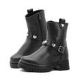 thumbnail image 2 of Bota NinosPara Mujer Chunky Hebilla Corazones Casuales negro 23, 2 of 6