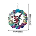 thumbnail image 3 of Wind Chimes For Outside Wind Chimes Wind Turning Wind Chimes Flower And Bird Color Printing Rural Indoor Garden Decoration Stainless Steel Rotating Ornaments, 3 of 9