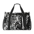 thumbnail image 1 of Balery Gothic Skull Floral Art Bolsa de Gimnasio para Mujeres, Bolsa de Viaje con Bolsillo Húmedo, Bolsa de Fin de Semana para Mujeres, Bolsa de Viaje Resistente al Agua, 1 of 7