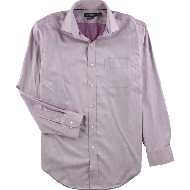 Ralph Lauren - Camisa de vestir con botones para hombre, color morado, 16,5