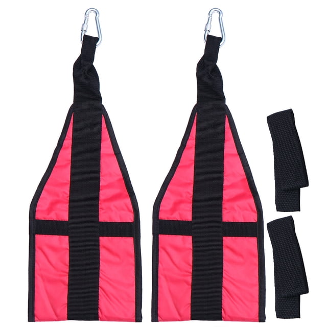 EeaseCA 1Set of Sling Straps Weight Lifting Abdominal Exercise Belts Door Hanging with Rings Safe Lock for Powerlifting Bodybuilding Strength & Training (Rosy)