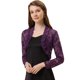 thumbnail image 1 of Día de San Patricio Cárdigan Cortas De Manga Larga Floral Transparente Para Mujer Morado oscuro XL, 1 of 5