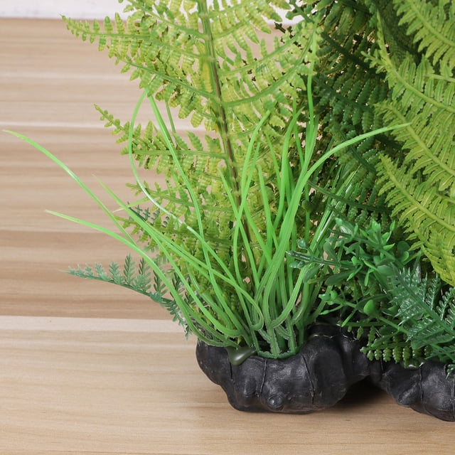 AURARMLET Adorno De Planta Simulada Para Terrario Con Refugio Para Reptiles