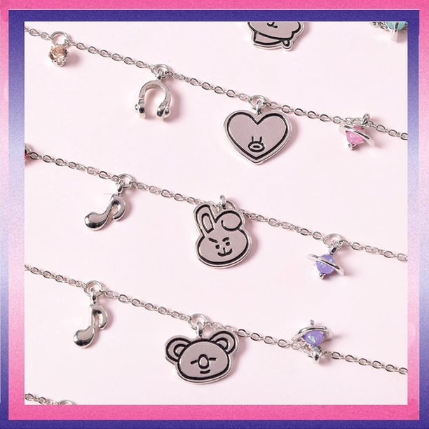 Kpop Bts Pulsera Con Pulsera Coreana Estudiante Tobillera Joyería