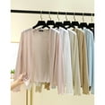 thumbnail image 4 of Pxiakgy Summer Cardigan for Women Lightweight Thin Long Sleeved Cardigan for Women for Summer Short Styles for Flying Border Sun Clothes Large Size Loose Air Conditioning Shawl Exterior Exterior, 4 of 7