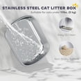 thumbnail image 4 of PawHut Stainless Steel Litter Box, Enclosed Cat Litter Box with Scoop, 4 of 10