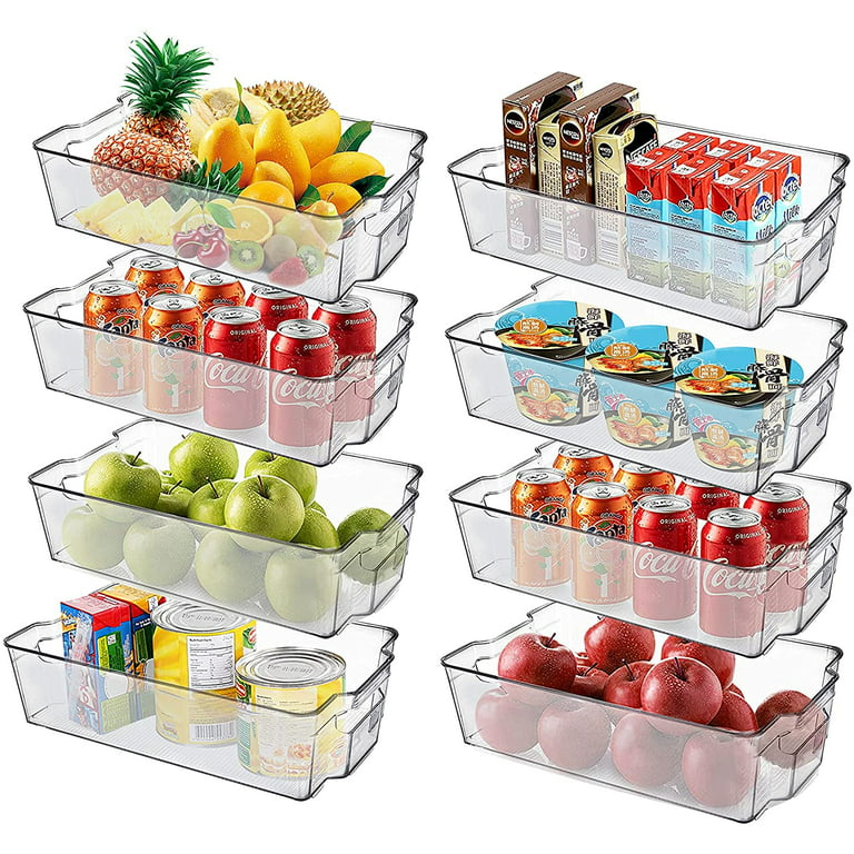 Clear Storage Bins Refrigerator  Acrylic Pantry Freezer Container