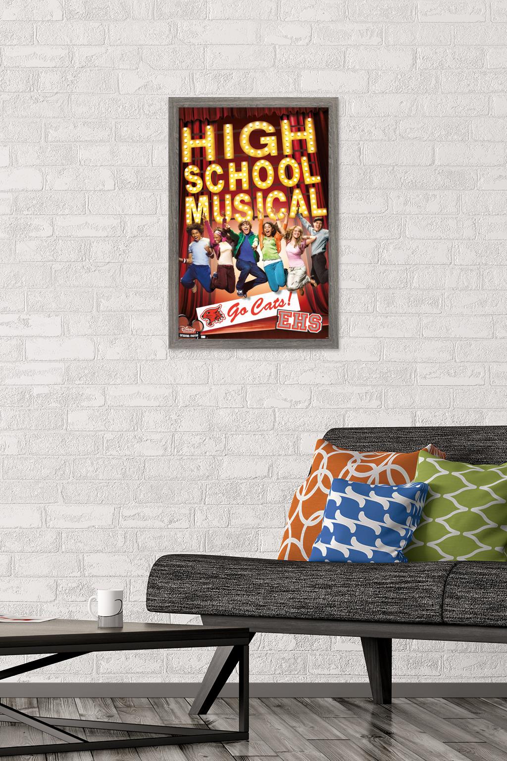 High School Musical - Go Cats! Wall Poster, 14.725" x 22.375" Framed