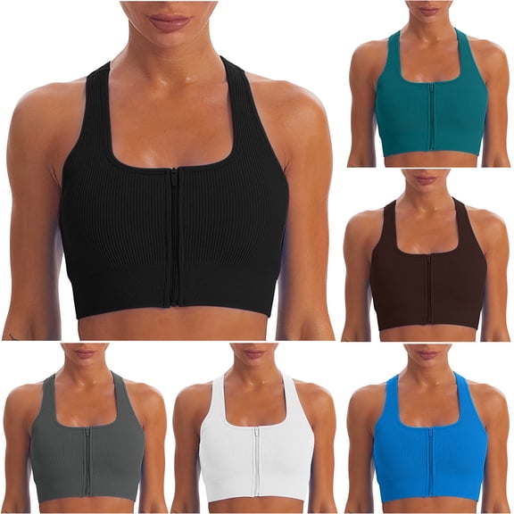 Yourumao Women's Sports Bras Wirefree Yoga Fitness T-shirt Bra Cotton Breathable Bralettes Soft Push up Sports Bras