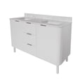 thumbnail image 4 of Utopia 60" Double Bathroom Vanity with White Cabinet and Engineered White Top, 4 of 6