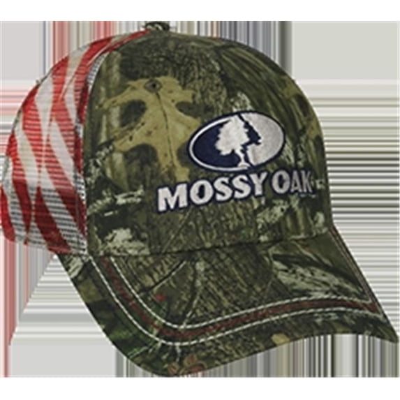 Outdoor Campaign MOFS01 Cap Mossy Oak Breakup Infinity Mesh Back, Usa Flag