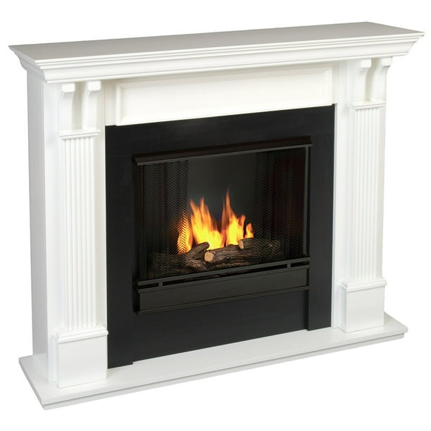 Real Flame Ashley Indoor Gel Fireplace White