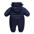 thumbnail image 3 of GYRATEDREAM Baby Snowsuit Winter Coat Warm Hoodie Romper Cute Infant Bear Suit Jumpsuit Hooded Jacket for Boys Girls, 12-18M, 3 of 4