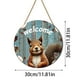 thumbnail image 3 of Placa Redonda De Madera Para Colgar Con Ardilla Feliz Para Salón, Dormitorio O Cuarto Infantil, 30 X 30 Cm (12 X 12 Pulgadas), Decoración Para El Hogar En Madera Natural, 3 of 7