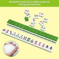thumbnail image 5 of LEEYNEER Traditional Mini Chinese Mahjong Game Set 144 Tiles - Portable Handbag  Green, 5 of 5