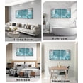 thumbnail image 2 of HFDF S07050 Wall Art Motivational Quotes Canvas Prts 1 Panels Teal Flowers Abstract Pictures Patgs Stretched and for Livg Room Bedroom Kicthen Office Artwork 14x11inch Framed, 2 of 6