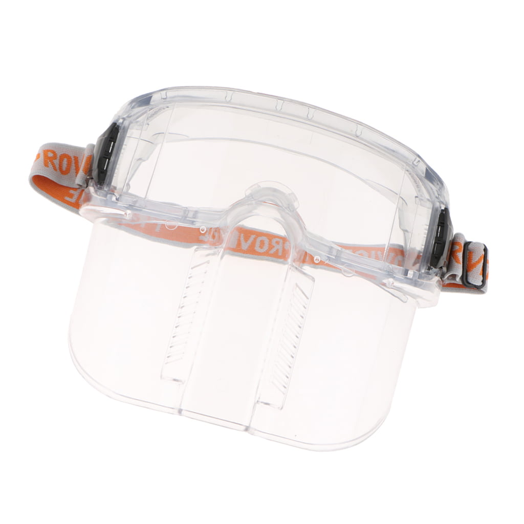 2x Elastic Full Face Shield Guard Protector Reusable Clear Goggles Visor Cap 